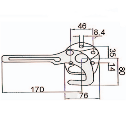 A10503LR Heavy-Duty Forged Dropside Lock Set  for Utility Vehicles