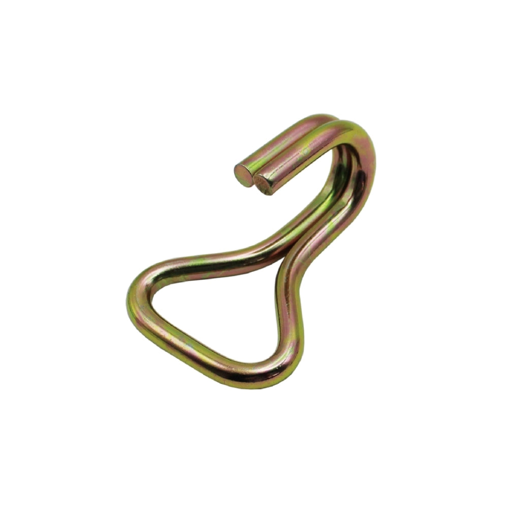 WH21-104 Gancho doble en J de alta resistencia. Resistencia a la rotura: 11.023 libras. Tensor de gancho de doble fila. Accesorios para sujetar correas en automóviles, camiones y remolques.