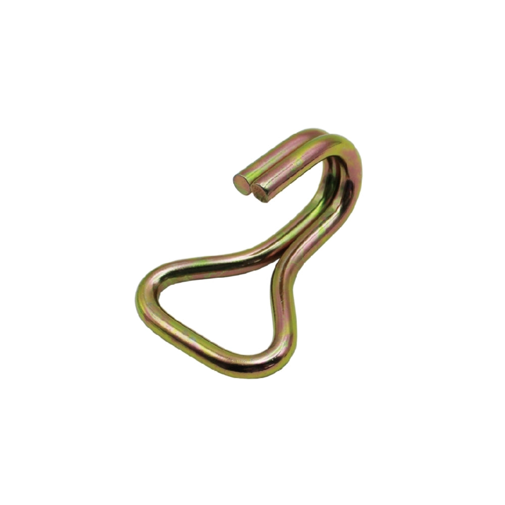 WH21-104 Gancho doble en J de alta resistencia. Resistencia a la rotura: 11.023 libras. Tensor de gancho de doble fila. Accesorios para sujetar correas en automóviles, camiones y remolques.