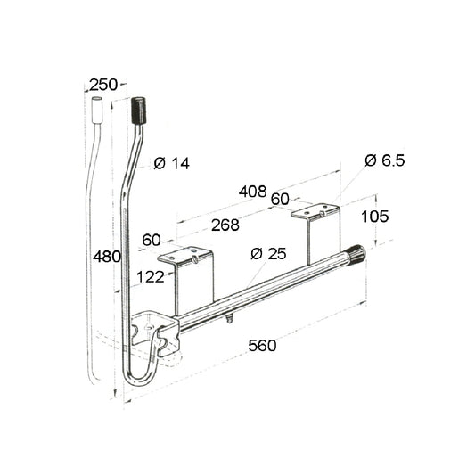 A10642N/A10642W/O Door Holdback,Semi - trailer Cargo Compartment Door Wind Hook, Galvanized Iron Truck Door Stopper，Grease Nipple/Non - Nipple