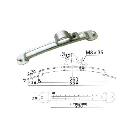 A10654 Van Mudguard Bracket and Tube Bracket