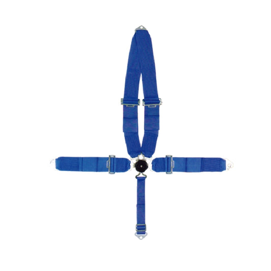 RHT-104-4 4 Point Harness-Camlock- Pull Down Adjust - Bolt-On/Wrap Around Blue