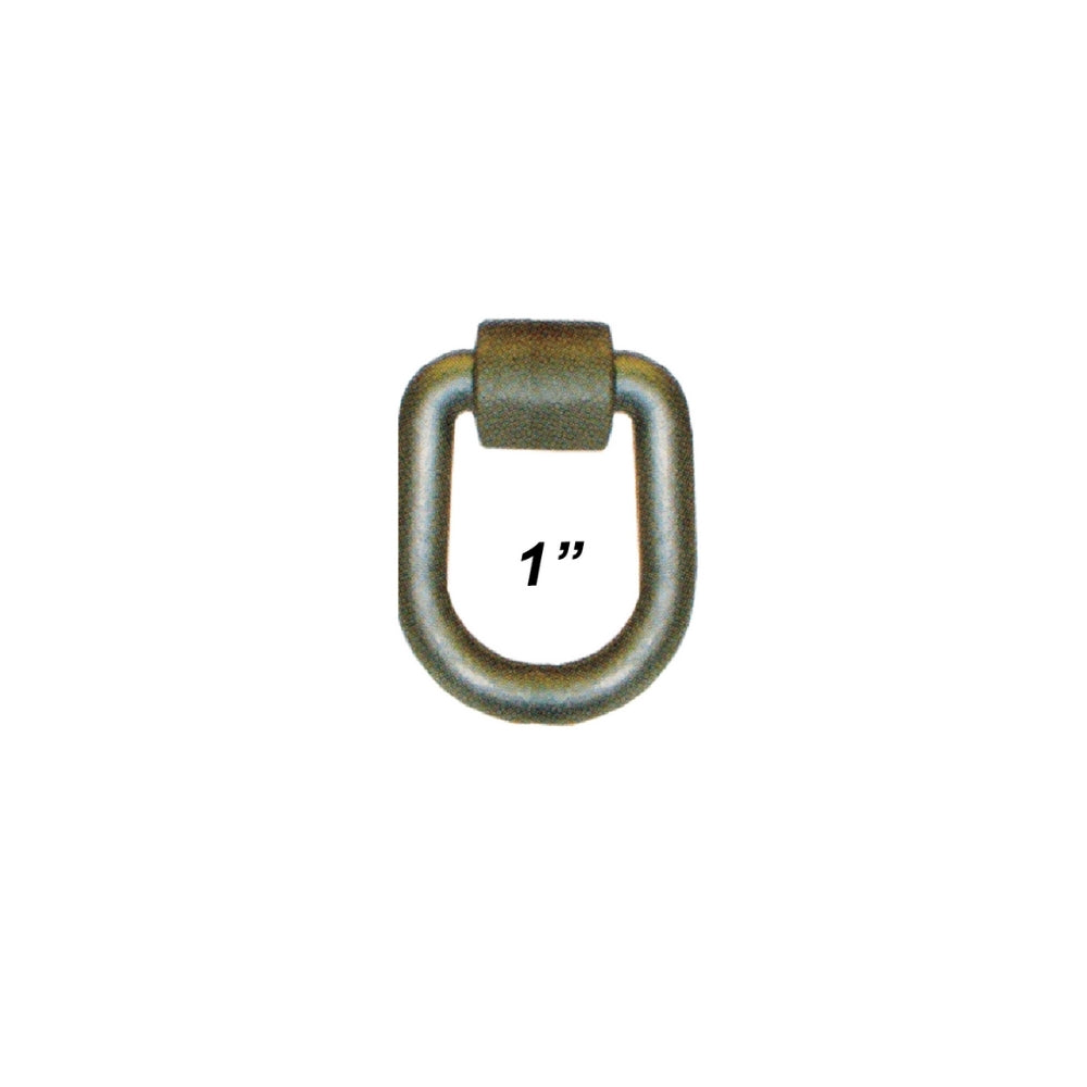 FH24-10 1” Weld-On Heavy Duty Forged D Rings  Raw Finish, for Flatbeds Tie-Down Anchor