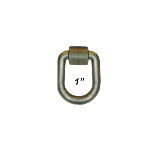 FH24-10 1” Weld-On Heavy Duty Forged D Rings  Raw Finish, for Flatbeds Tie-Down Anchor