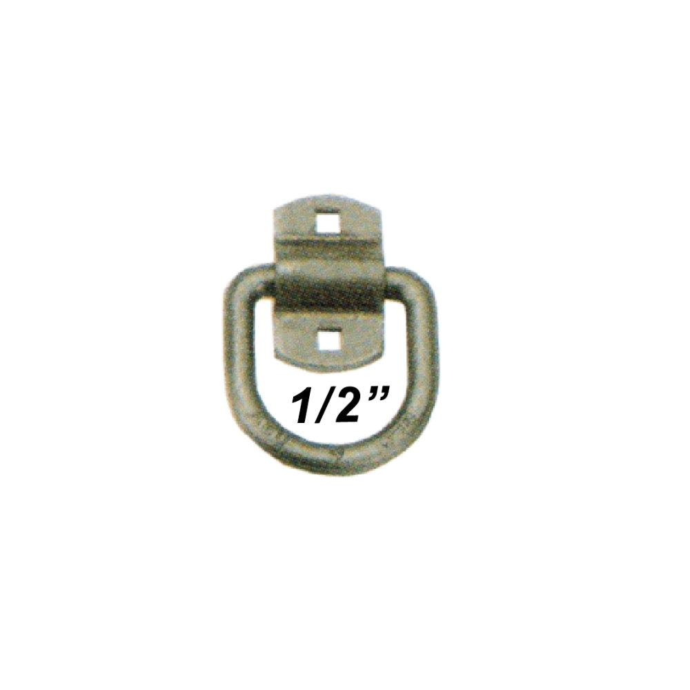 FH24-10 1” Weld-On Heavy Duty Forged D Rings  Raw Finish, for Flatbeds Tie-Down Anchor