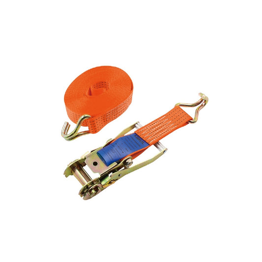 RT01C-310W6 Heavy Duty Ratchet Straps 10m- 3000kgs Breaking Strength Tie Downs Ratchet Straps with Double Wire J Hooks for Truck and Trailer(Middle East & Russian Market)