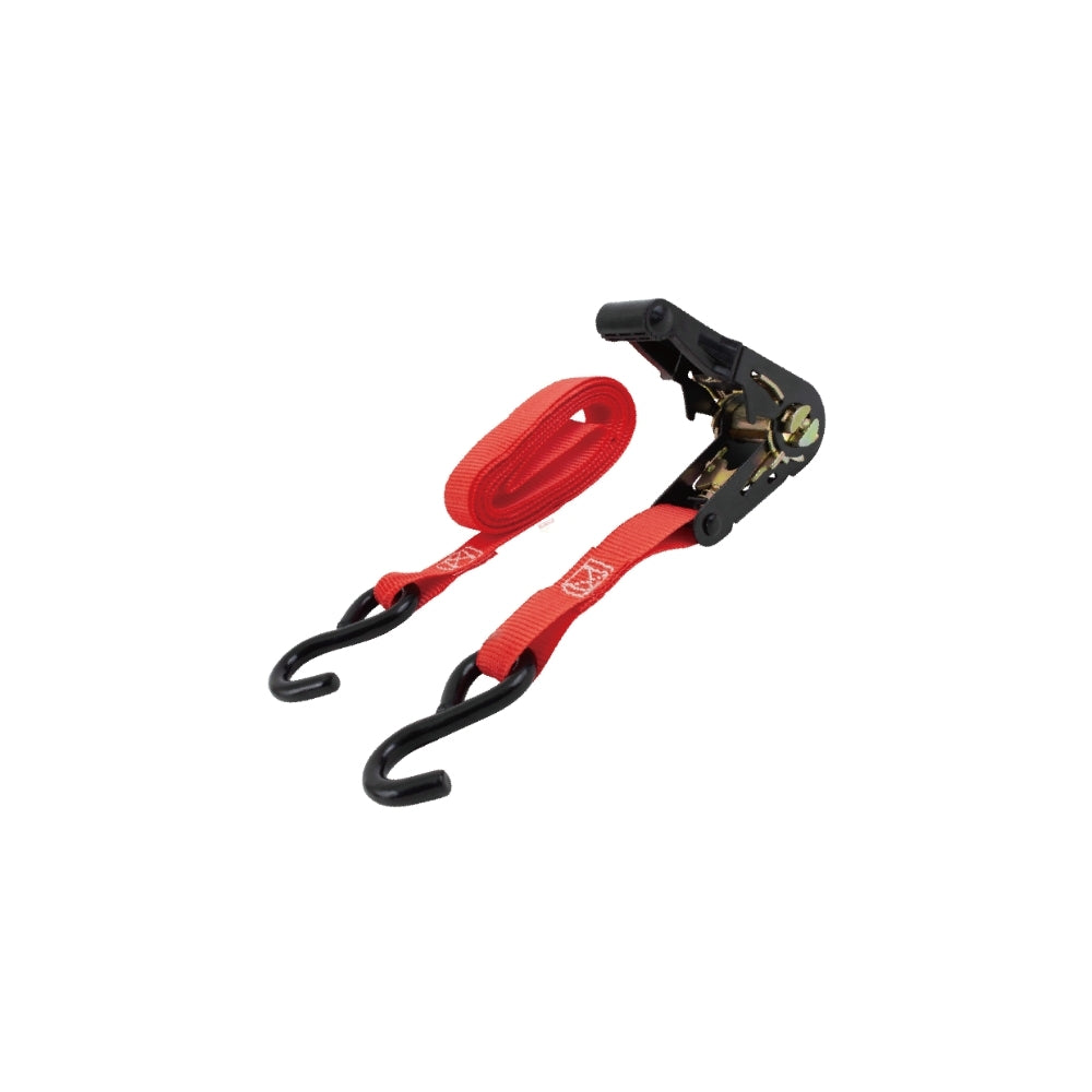 RT13R-85W2F Heavy Duty Ratchet Straps 5m- 800kgs Breaking Strength Tie Downs Ratchet Straps with Double Wire J Hooks for Truck and Trailer(Middle East & Russian Market)