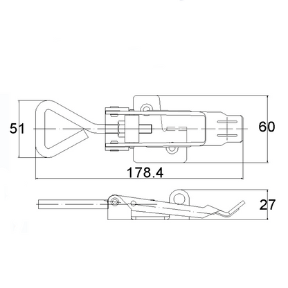 A10803S/Z Принадлежность для сцепного устройства Замок для грузового отсека прицепа Устойчивый к нагрузкам Замок из нержавеющего материала
