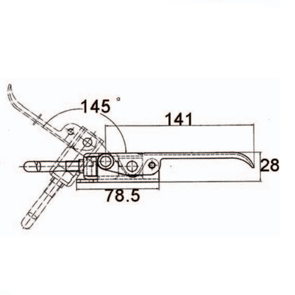 A10810 Hebilla de cierre para caja de camioneta de alta resistencia, abrazadera de sujeción de carga profesional para camionetas y remolques