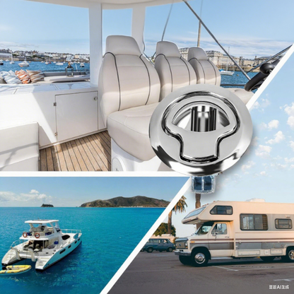 A10740-44 Cierres para escotillas de barcos - Cierre de presión de aleación de zinc, cierre marino de montaje empotrado inoxidable de alta resistencia, construcción 100% metálica para yates, vehículos recreativos y armarios