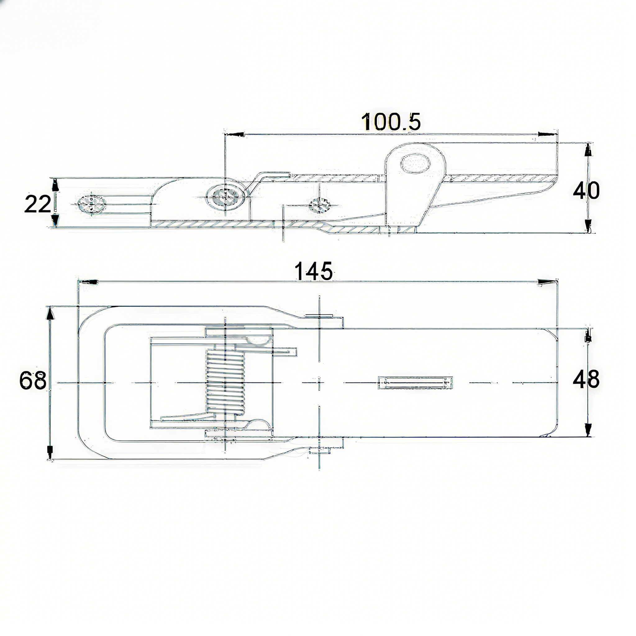 A11024K Steel Zinc Plated Heavy - Duty Toolbox & Trailer Latch Lock, Secure Cabinet/Trunk/Door Hood Locks
