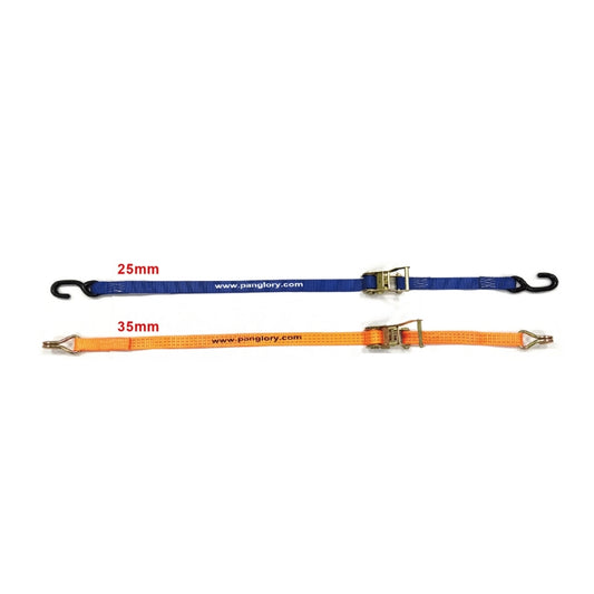 RT11-1506W2 Heavy Duty 1" × 20' Ratchet Straps, 2,600lbs Break Strength, for Truck Trailer Equipment Tie Down