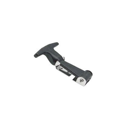 Loquet à poignée en T doublé de caoutchouc A1045S/A10845 : acier inoxydable 304 zingué, robuste, pour remorques et boîtes à outils