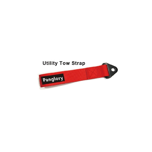 TS501-25 2" ×12' Universal Racing Tow Strap for Front or Rear Bumper Towing Hooks, High Strength Tow Straps (Red)