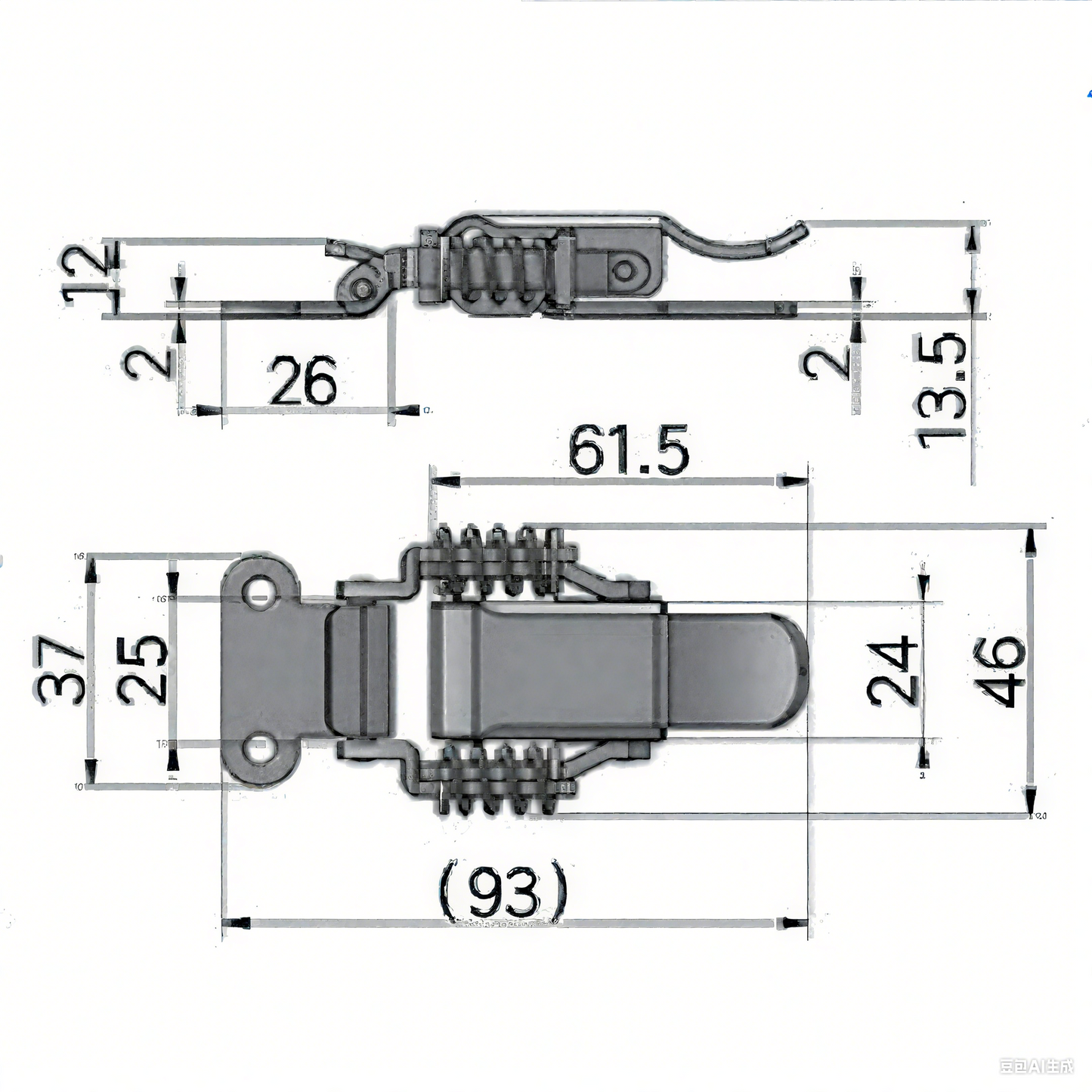 A10850S/A10850 90 Degrees spring hasp Toolbox toggle latches lock,Stainless steel 304 Toolbox Draw Compression Spring Toggle Latch Catch Clamp