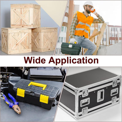 Cierre de mariposa giratorio A10847S, 6 cm (2,36 pulgadas), acero inoxidable, con resorte, tipo palanca, para estuches, maletas, cajas de madera, color plata.