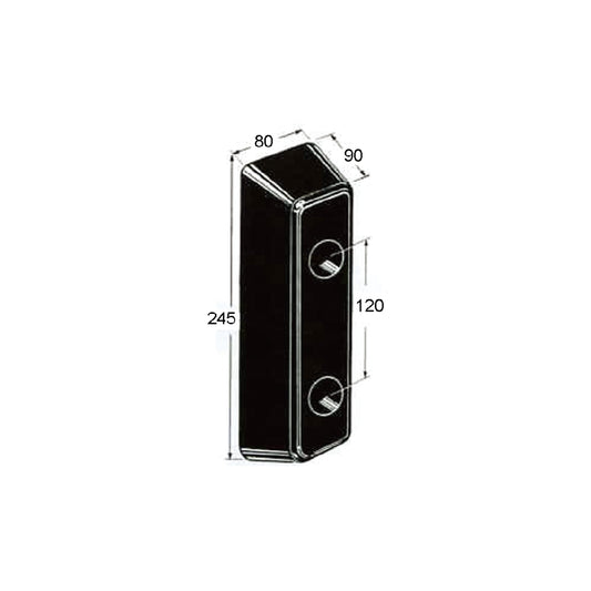 RBS03 Heavy Duty Rubber Bumper Guard for Trucks Easy No Tool Installation Versatile Trailer Bumper for Maximum Collision Protection Durable Rubber Block