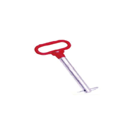 A20407 Hitch Pin, Trailer Hitch Pin with Clip and Rubber-Coated Handle, Strong Heavy Duty Lawn Mower Hitch Pin for Mowers, Tractor Truck, Towing Cargo, ATV (Red)