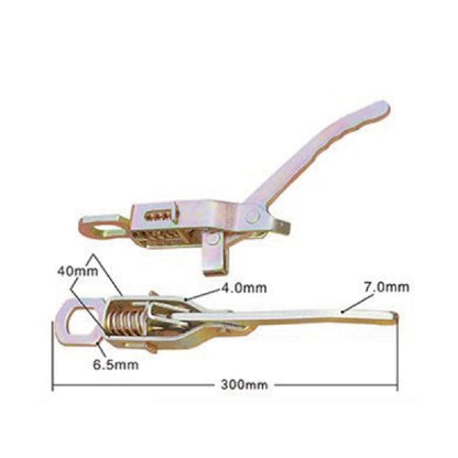 A10832 Loquet à bascule robuste avec crochet métallique réglable pour poignées de portes de camions et coffres à outils. Utilisation facile pour tricycles et compartiments. Boucle à ressort résistante.