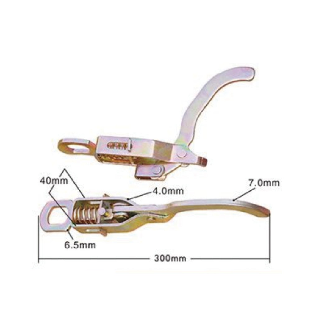 A10832 Heavy Duty Toggle Latch Clamp Adjustable Metal Hook for Truck Door Handles and Tool Boxes Effortless Operation for Three Wheelers and Compartments Durable Spring Hand Buckle