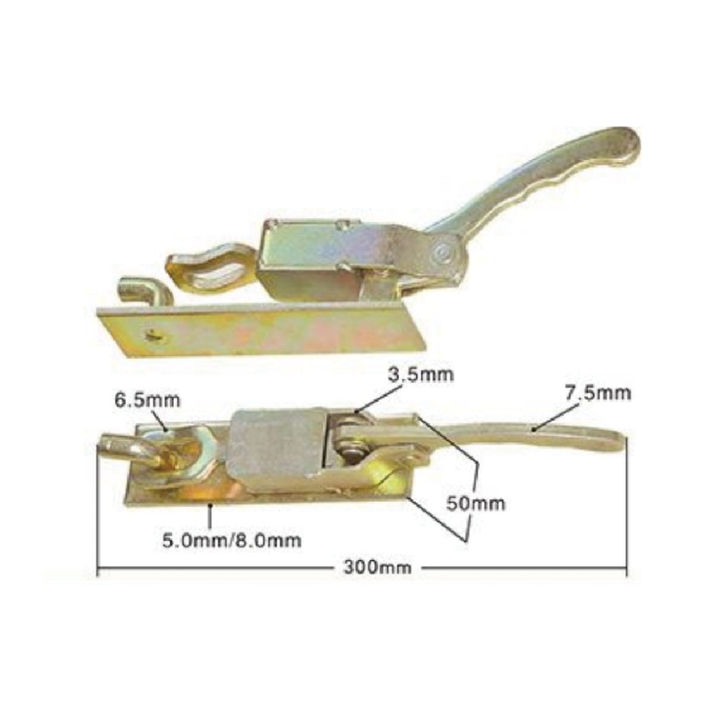 A10833B Heavy Duty Zinc Plated Latch for Cargo Truck Toolbox Spring Release Hasp Buckle Accessory for Rv Modification Easy Installation Durable Hardware for Secure Storage