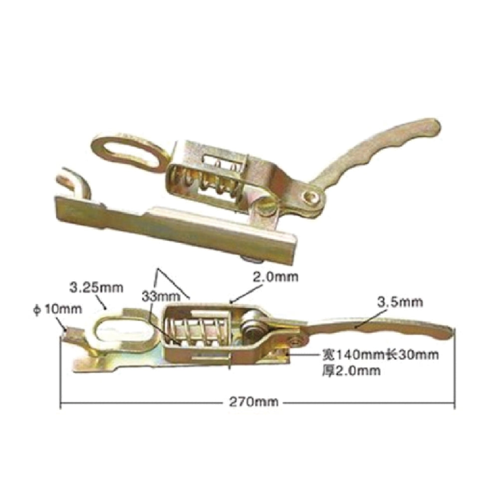 A10833B Heavy Duty Zinc Plated Latch for Cargo Truck Toolbox Spring Release Hasp Buckle Accessory for Rv Modification Easy Installation Durable Hardware for Secure Storage