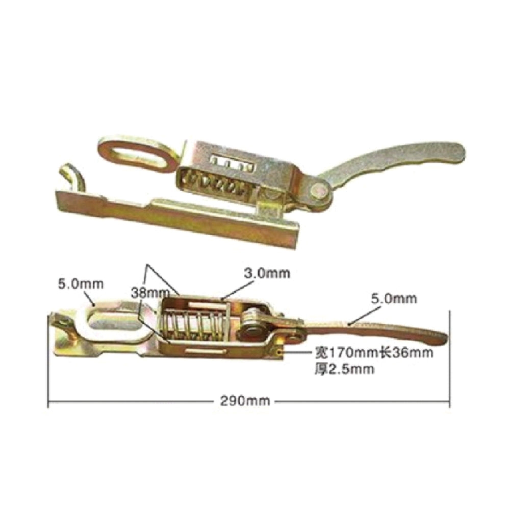 A10833B Heavy Duty Zinc Plated Latch for Cargo Truck Toolbox Spring Release Hasp Buckle Accessory for Rv Modification Easy Installation Durable Hardware for Secure Storage