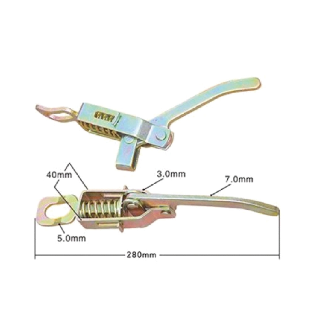 A10834/A10834B  Heavy Duty Zinc Plated Latch for Cargo Truck Toolbox Spring Release Hasp Buckle Accessory for Rv Modification Easy Installation Durable Hardware for Secure Storage（副本）