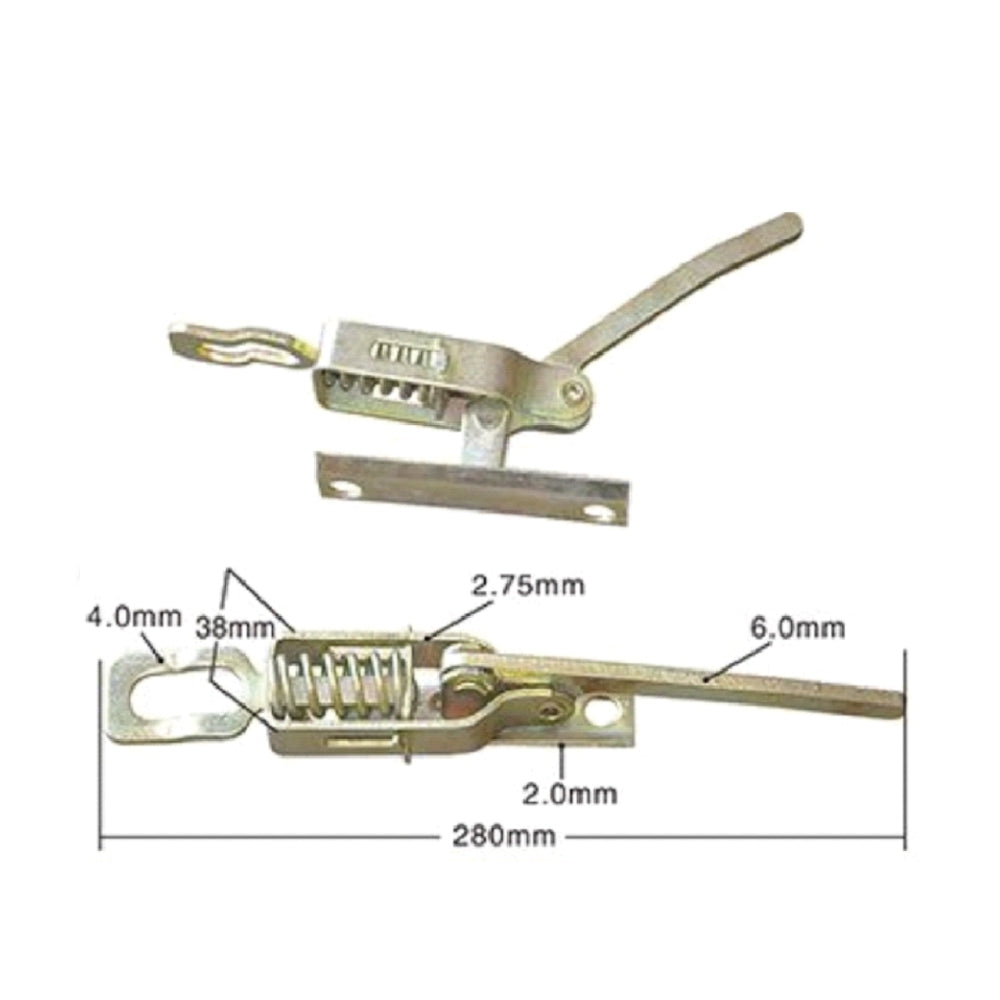 A10834/A10834B  Heavy Duty Zinc Plated Latch for Cargo Truck Toolbox Spring Release Hasp Buckle Accessory for Rv Modification Easy Installation Durable Hardware for Secure Storage（副本）