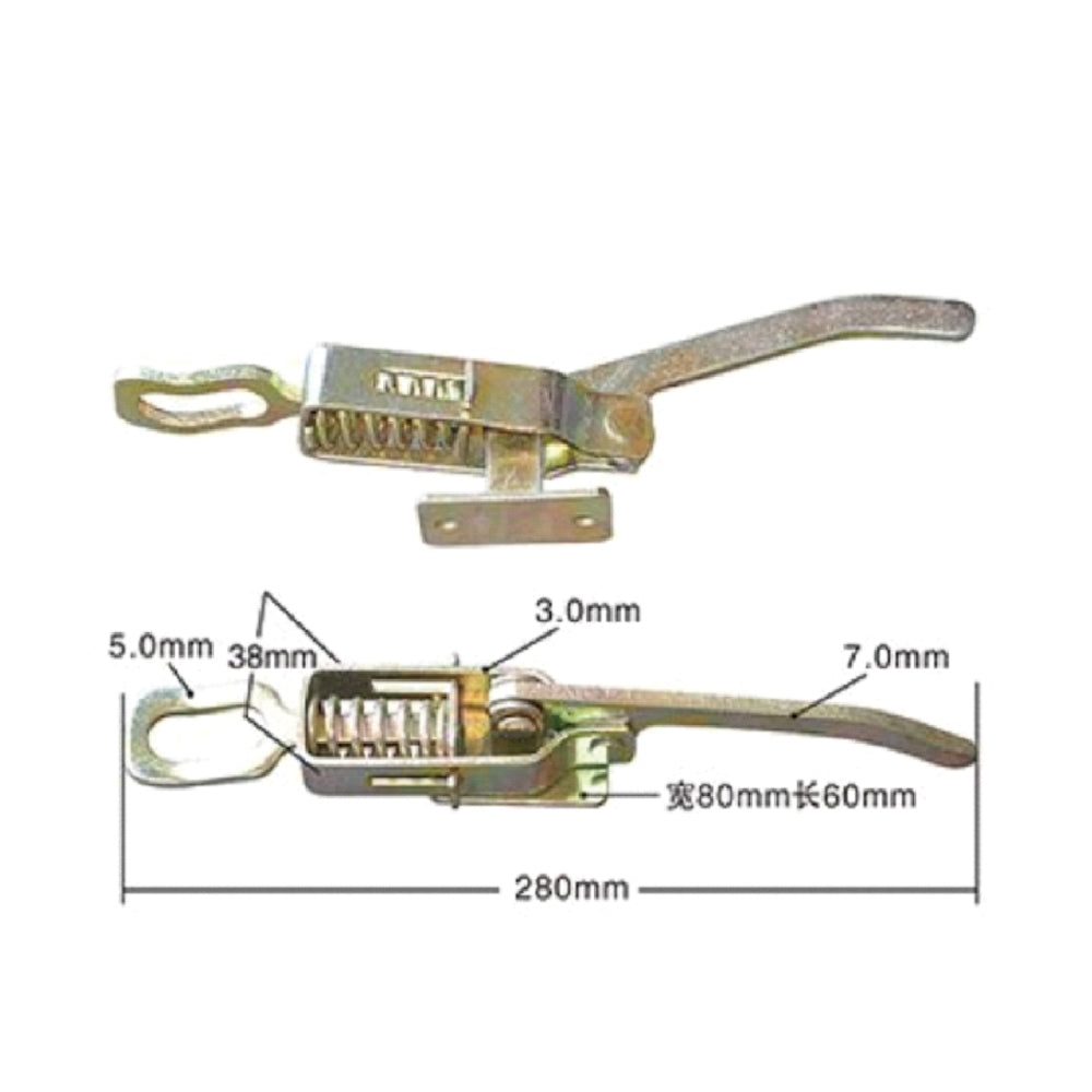A10834/A10834B  Heavy Duty Zinc Plated Latch for Cargo Truck Toolbox Spring Release Hasp Buckle Accessory for Rv Modification Easy Installation Durable Hardware for Secure Storage（副本）