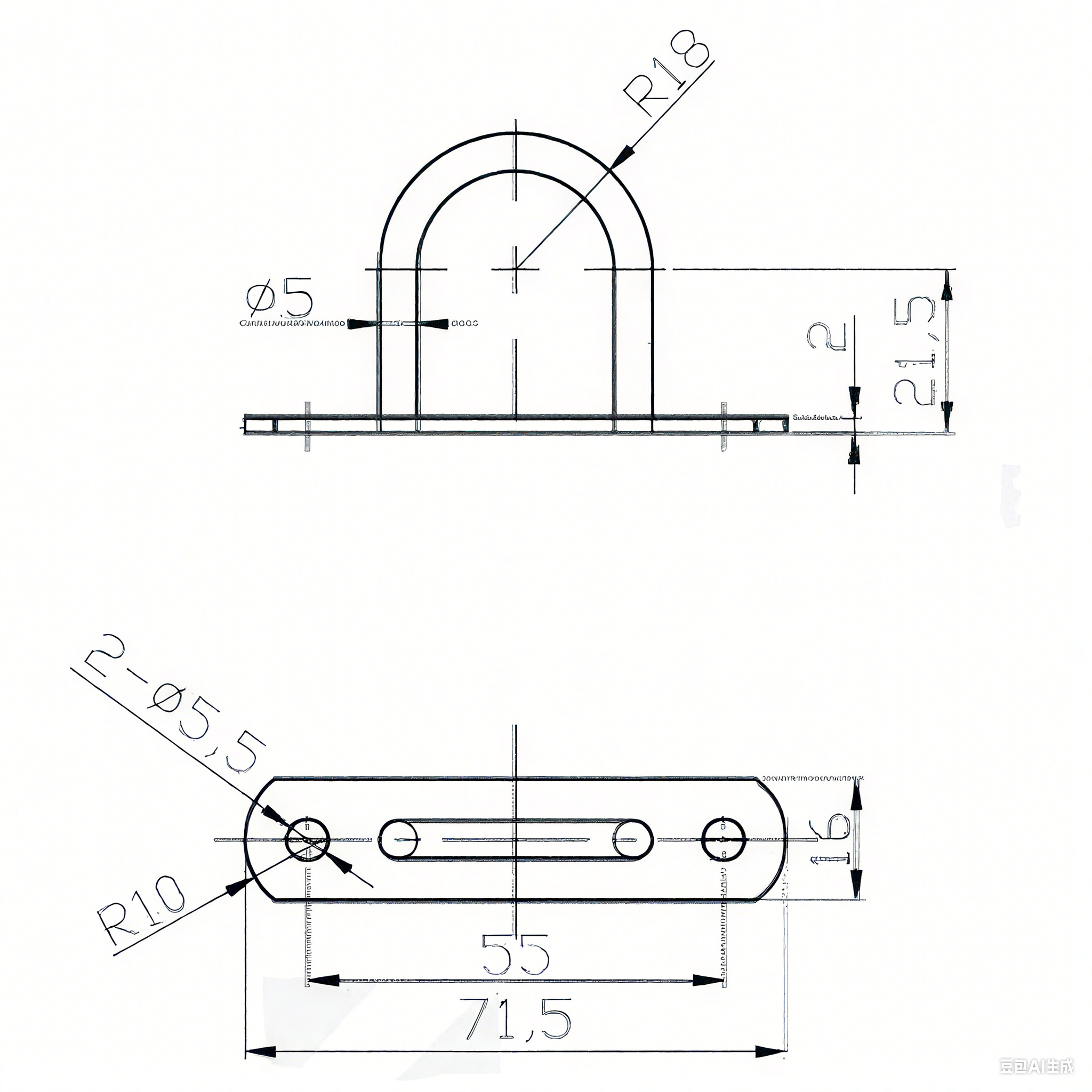 A11125 2.8 inch Zinc - Plated Steel Lashing Ring with Rope Eye Hook | Truck Tarpaulin & Side Curtain Truck Door Securing Hardware
