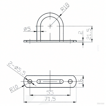 Anneau d'arrimage en acier zingué A11125 de 7,1 cm (2,8 po) avec crochet à œillet pour corde | Accessoires de fixation pour bâches et rideaux latéraux de camions