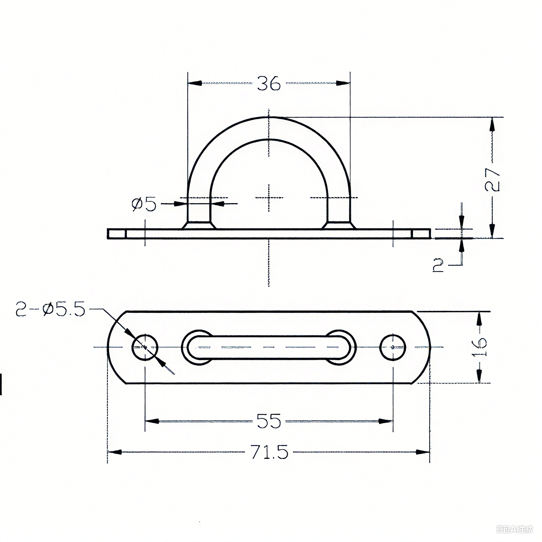 A11125 2.8 inch Zinc - Plated Steel Lashing Ring with Rope Eye Hook | Truck Tarpaulin & Side Curtain Truck Door Securing Hardware