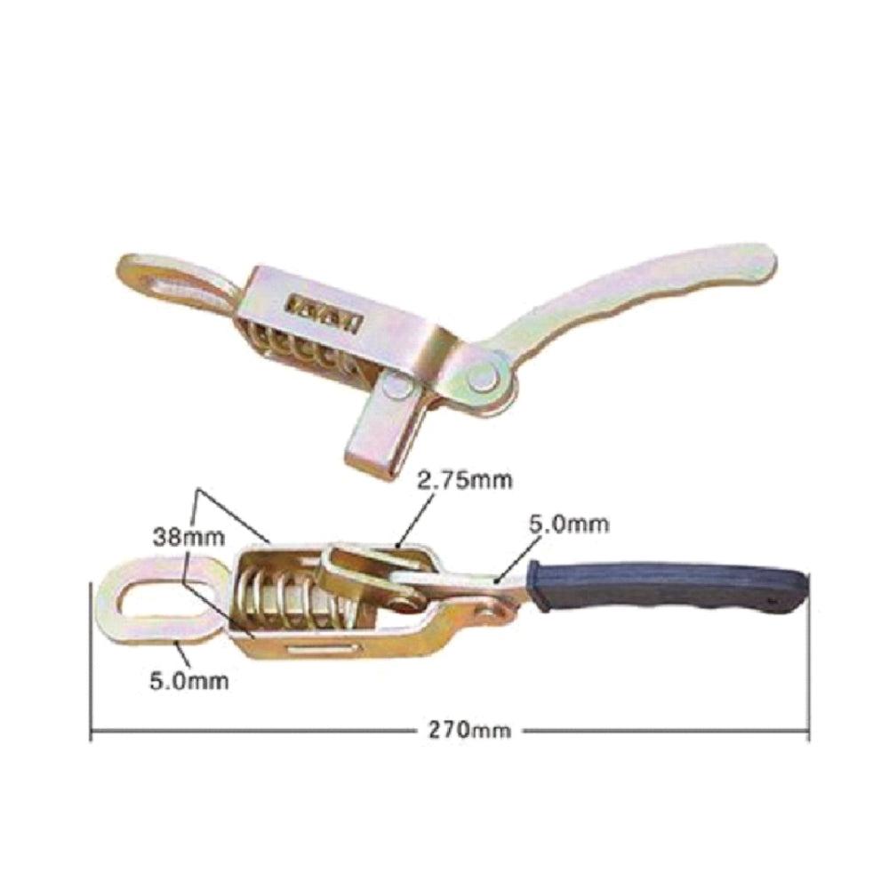 A10832B Heavy Duty Zinc Plated Toggle Latch Clamp with Rubberized Handle for Secure Truck & Trailer Cargo, Durable Spring - Loaded Lock for Effortless Operation