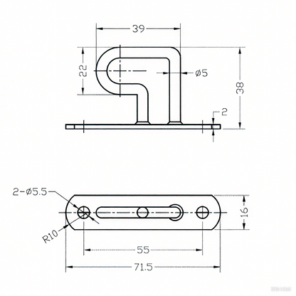 Anneau d'arrimage en acier zingué A11125 de 7,1 cm (2,8 po) avec crochet à œillet pour corde | Accessoires de fixation pour bâches et rideaux latéraux de camions