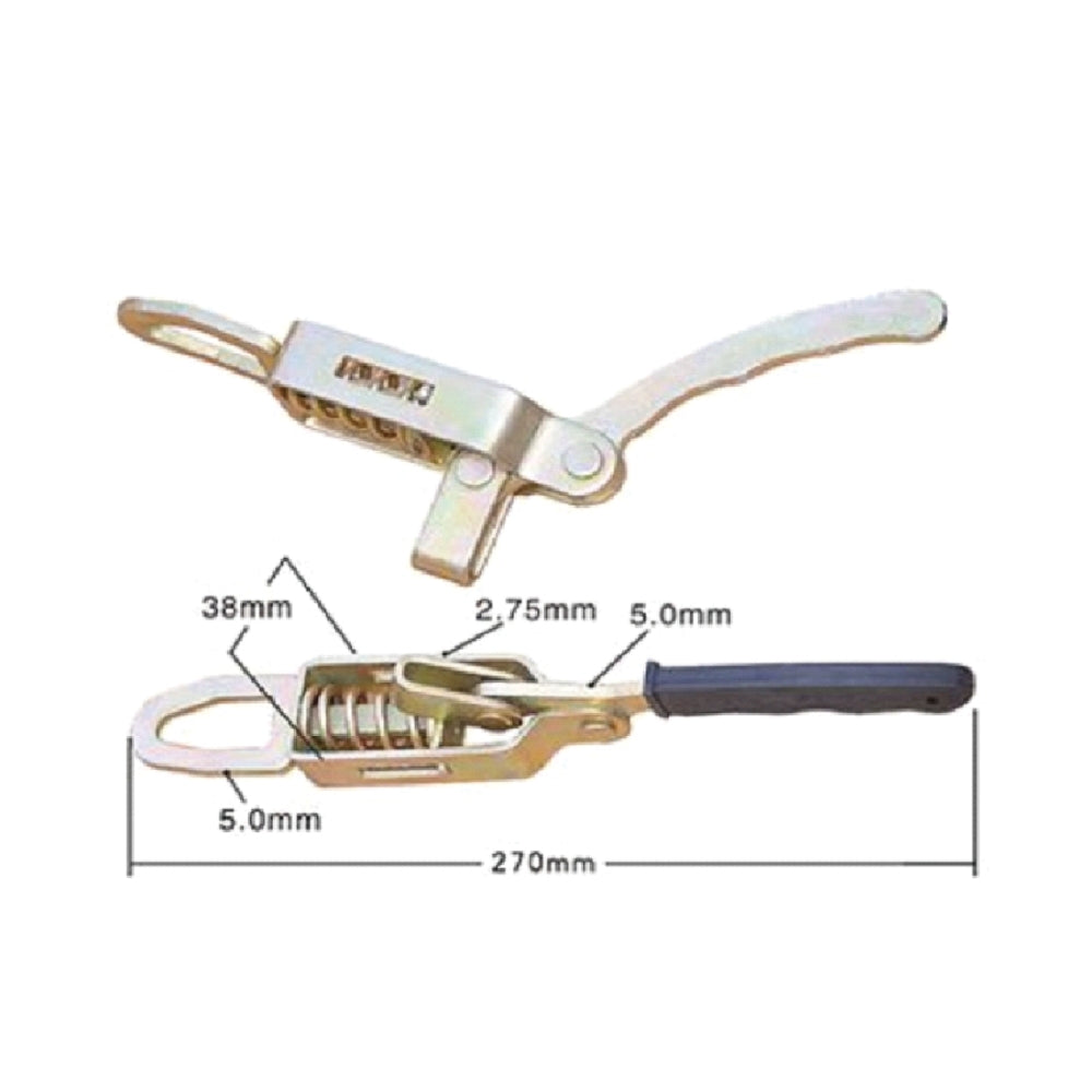 A10832B Heavy Duty Zinc Plated Toggle Latch Clamp with Rubberized Handle for Secure Truck & Trailer Cargo, Durable Spring - Loaded Lock for Effortless Operation