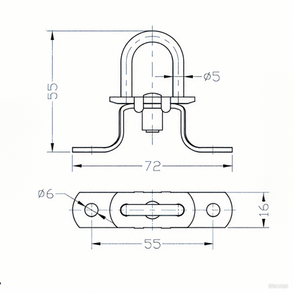 A11127-S Регулируемый пружинный крюк для веревки | Цинковое покрытие стальной крюк для крепления тента грузовика с основанием