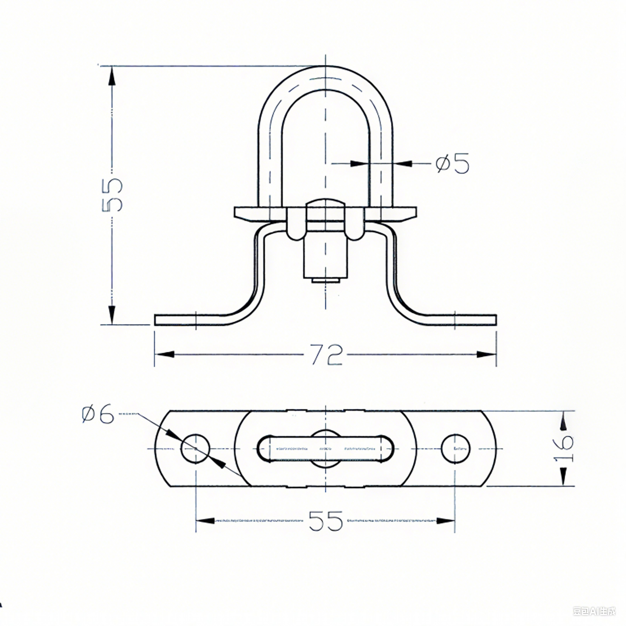 A11127-S Adjustable Spring Rope Hook | Zinc - Plated Steel Truck Tarpaulin Securing Hook with Base