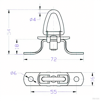 A11127-S Регулируемый пружинный крюк для веревки | Цинковое покрытие стальной крюк для крепления тента грузовика с основанием