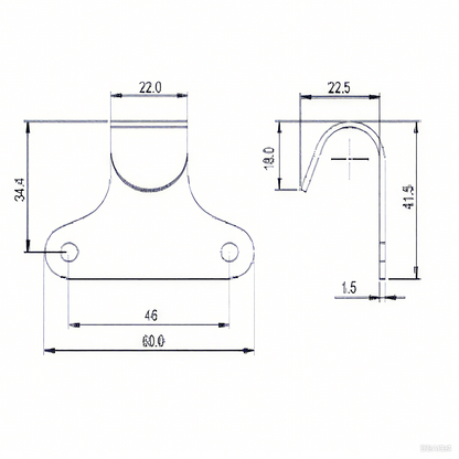 A11233 оцинкованная стальная запирающая пластина | 70x20x5мм оборудование для занавесок/закрепления грузовика
