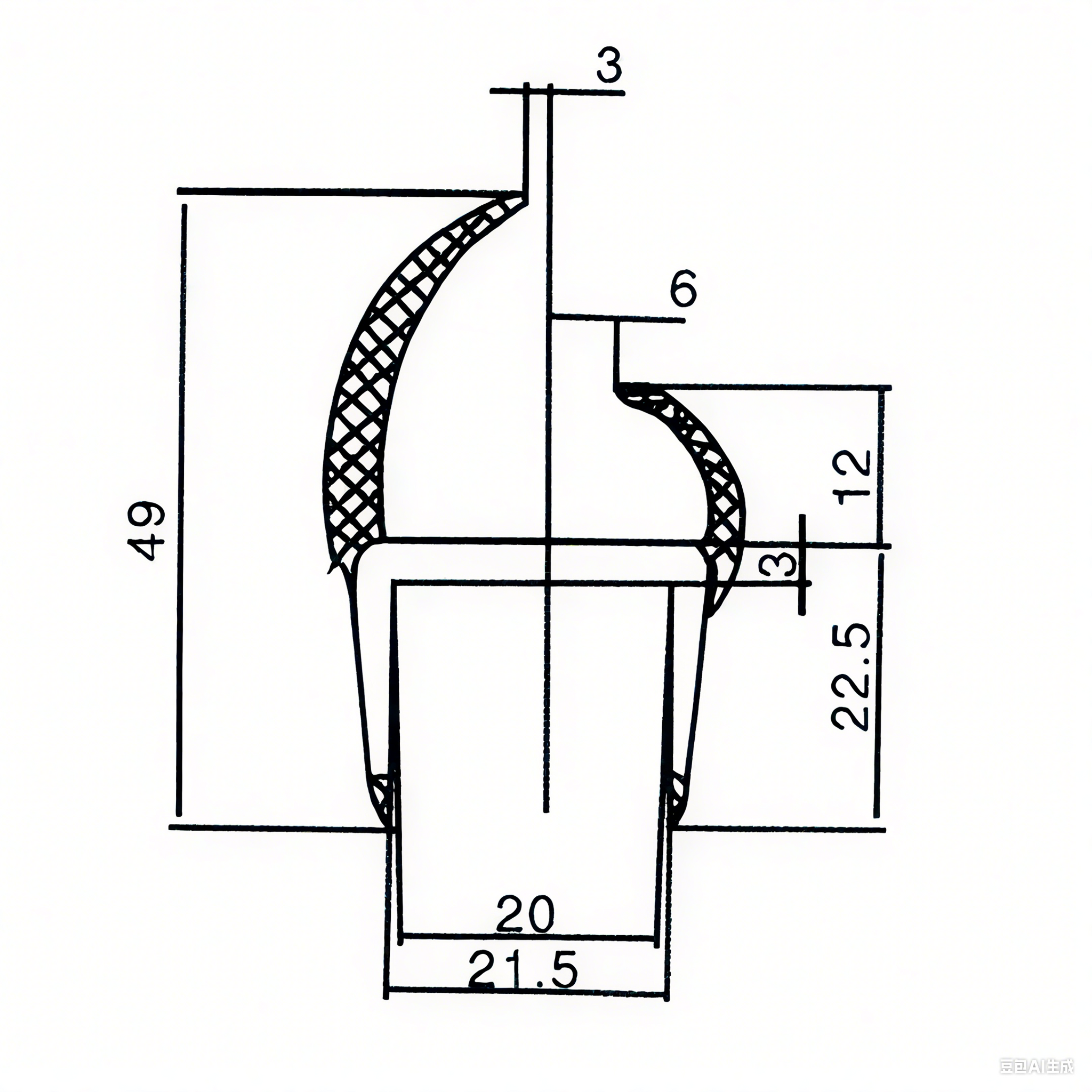 SS02 PVC Seal Strips for Vehicle & Container Doors (20 - 50mm Widths, Black & White)