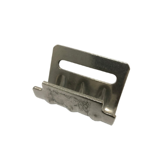 MH59X - 62Q Stainless Steel Flat Hook for Side Curtain Tensioner, Truck Cargo Hardware, w/Reinforcing Ribs, 2.56" x 1.97", 1323 Lbs Load