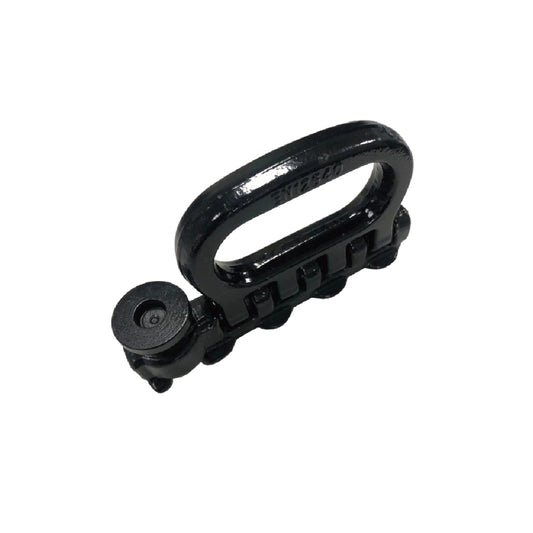 A10229 L Track Quattro Stud Tie Down Fitting, Use with L Track Rails in Your Truck, Van, Or Trailer to Create Instant Tie-Down Anchor Points, Bearing 5000 LBS Heavy Duty Steel, Black