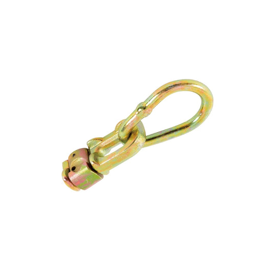 A10216-P L Track Double Stud Tie Down Fitting with Pear Link for L Track Rails in Truck, Van, Trailer to Create Instant Tie-Down Anchor Points, Bearing 5000 LBS Heavy Duty Steel,Gold