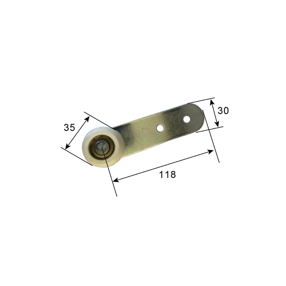 Straight Bracket Single Wheel Curtain Side Roller