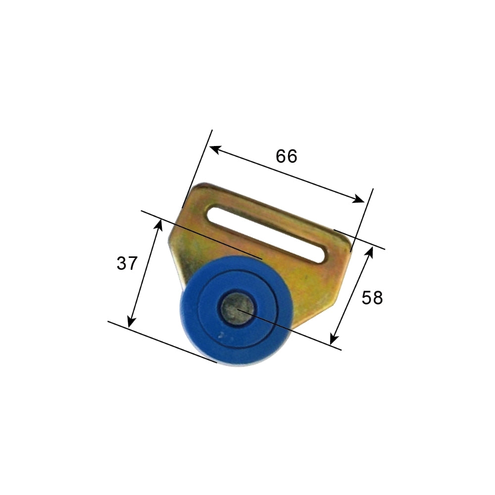 A20921 Trailer Curtain Roller Steel Zinc Coated Side Curtain Track Wheel
