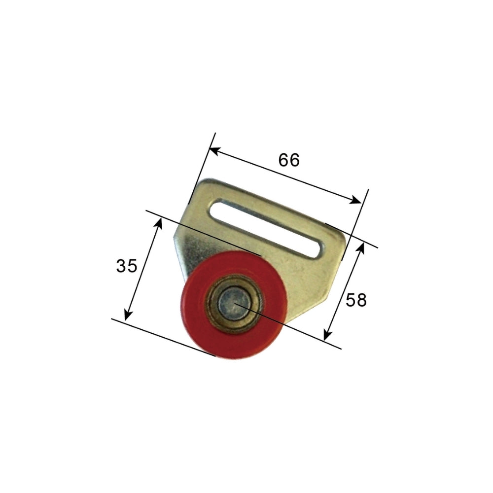 A20921 Trailer Curtain Roller Steel Zinc Coated Side Curtain Track Wheel