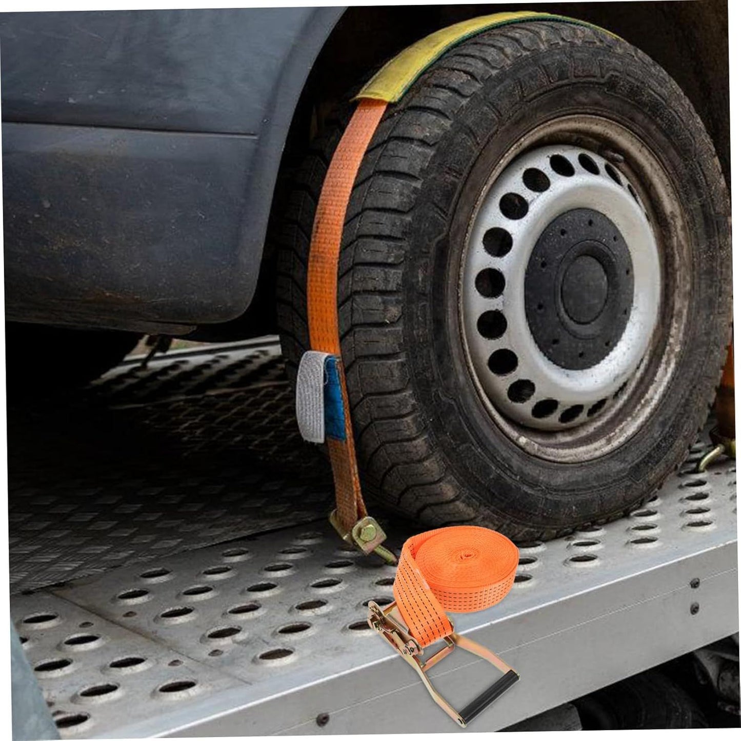 RT01VS-52E Ratchet Tie Down Strap Heavy Duty Cargo Strap for Truck Car Load Capacity Multi-Purpose Securing for Storage and Transport