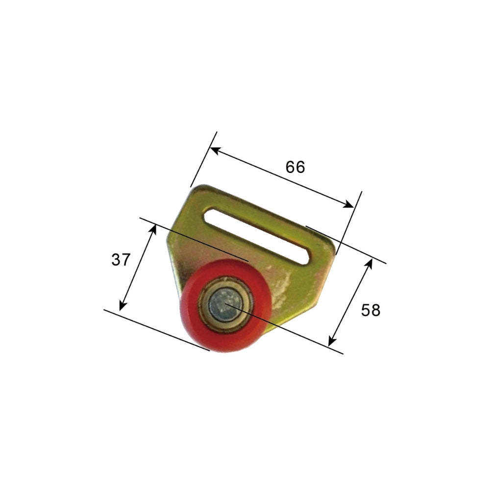 A20921 Trailer Curtain Roller Steel Zinc Coated Side Curtain Track Wheel