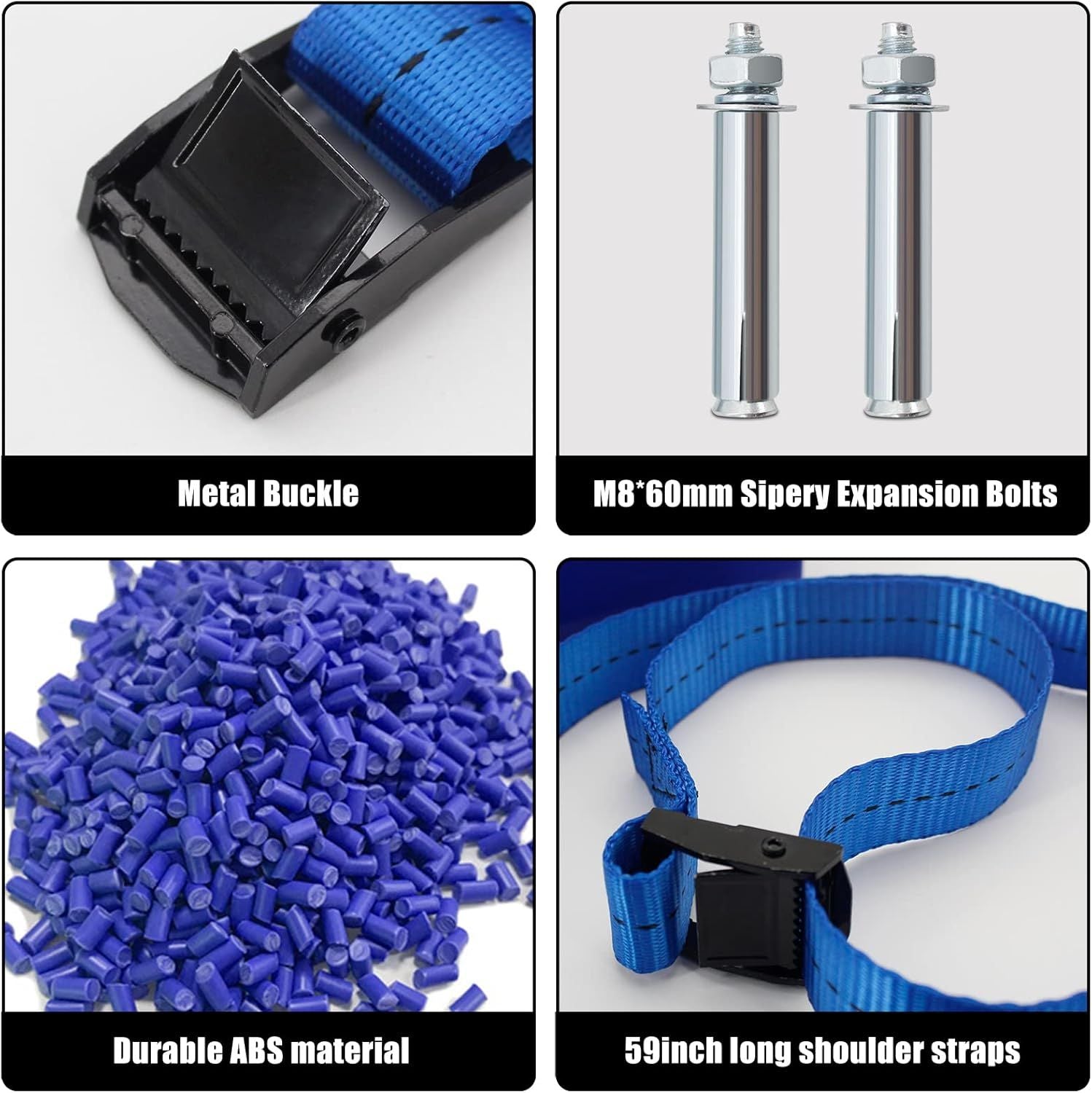 CT03-515END Propane Tank Holder, Gas Cylinder Holder, Cylinder Wall Mounted Bracket , ABS Gas Cylinder Holder with Screws and Safety Chain Supported 4